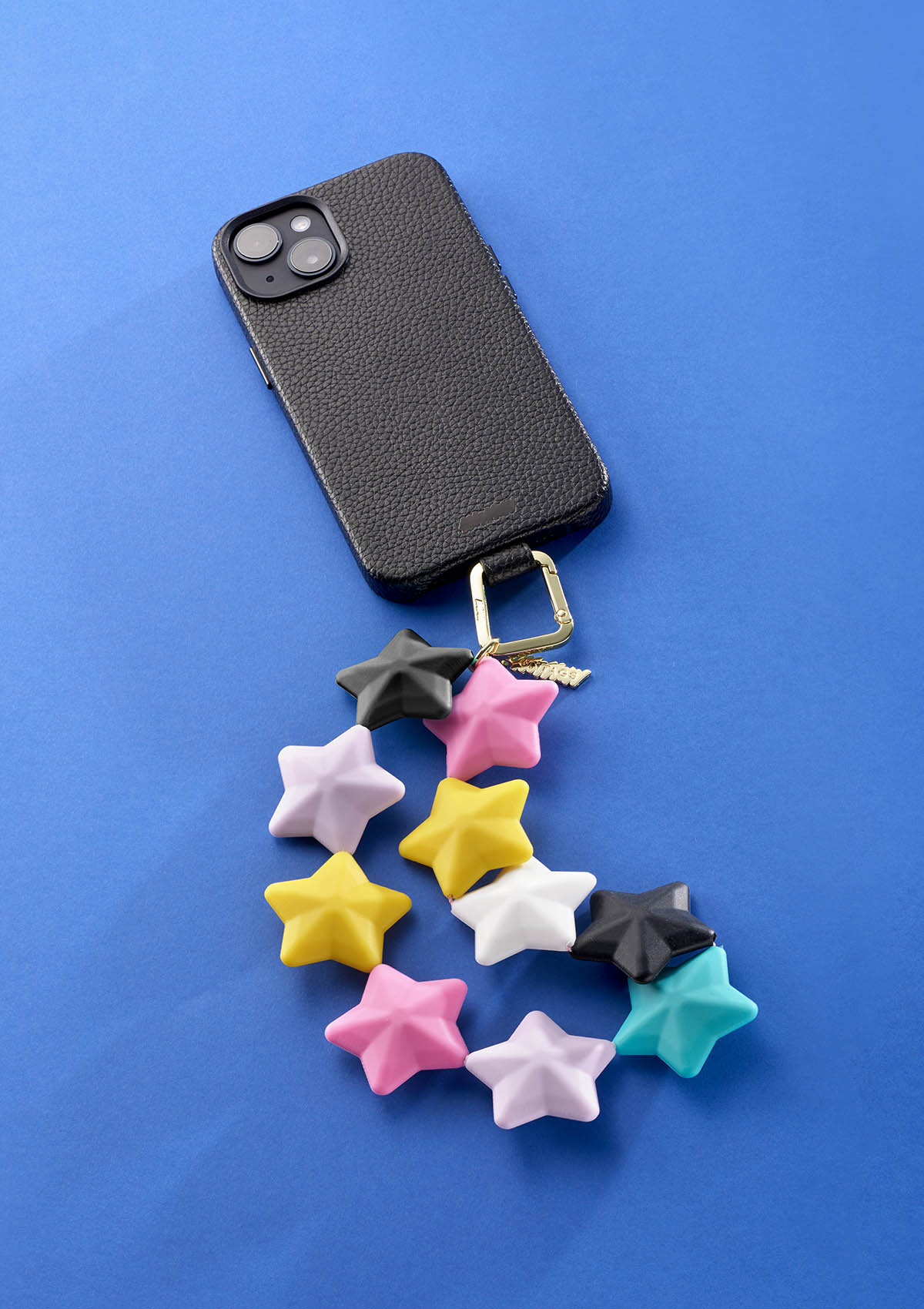 Cover Untags per iPhone 12 e iPhone 12 Pro nera con Phone Strap con stelle