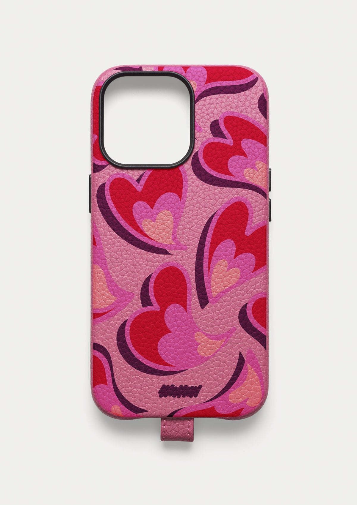 Cover rosa Untags con cuori per iPhone 13 Pro