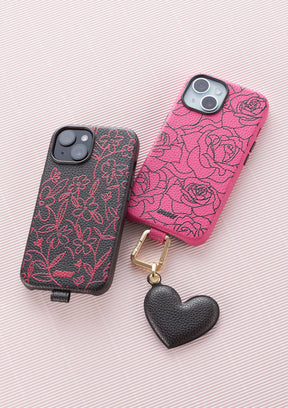 cover_iphone_untags_bloom_Roses_Flower_rosa_nero_Phone_Charm_cuore
