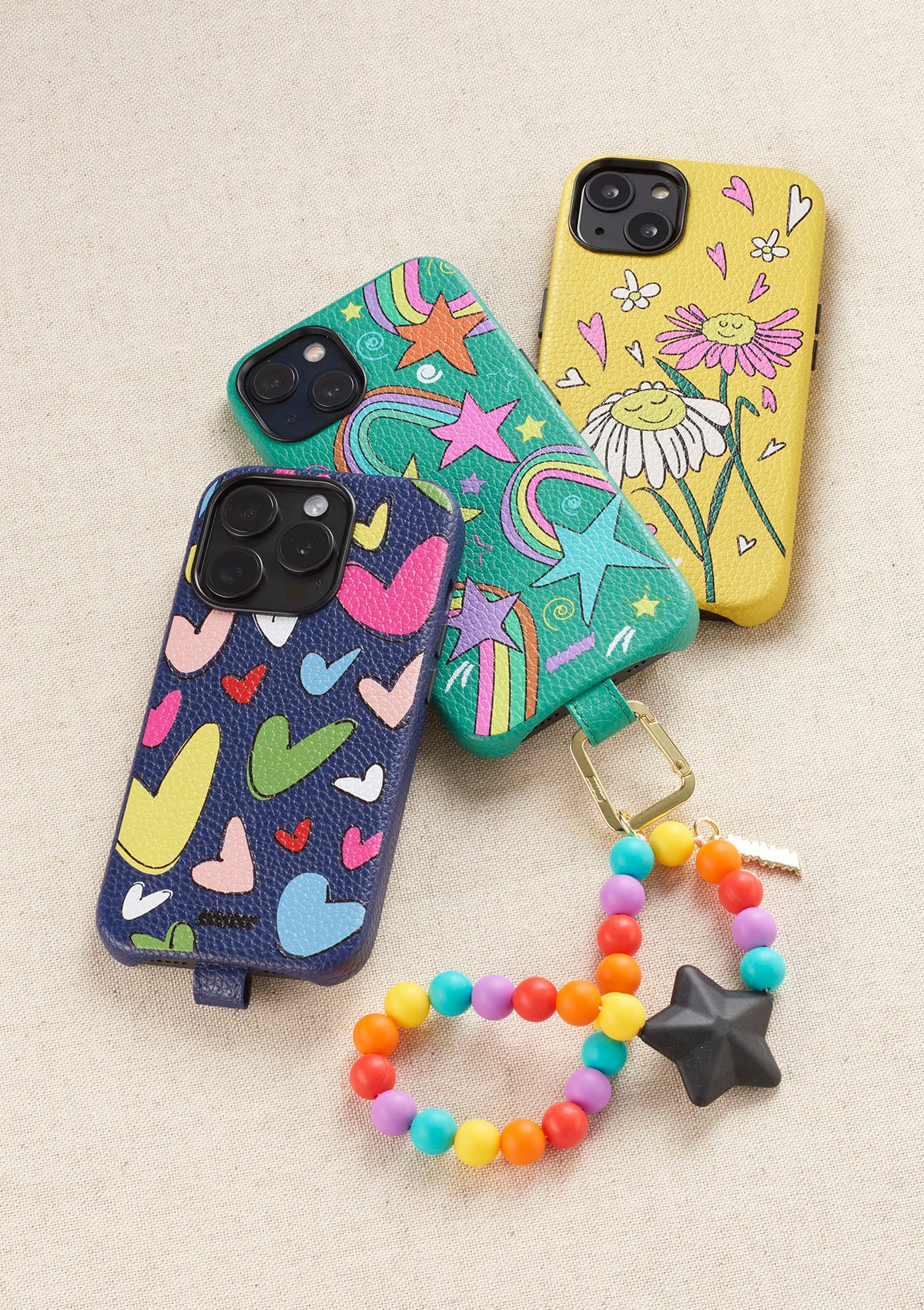 Phone Strap Star in the Rainbow Untags con Cover per iPhone colorate