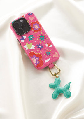 Phone Charm Cane Palloncino Verde Untags con Cover per iPhone Untags