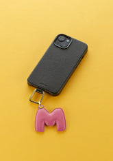 Letter M Charm - pink