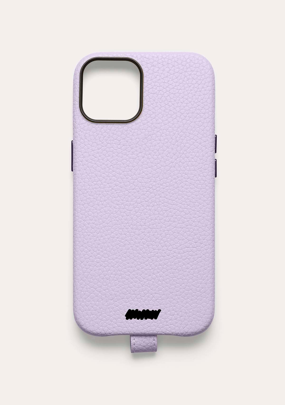 Retro di una cover Untags per iPhone 13 Pro in colore lilla, collezione Palette