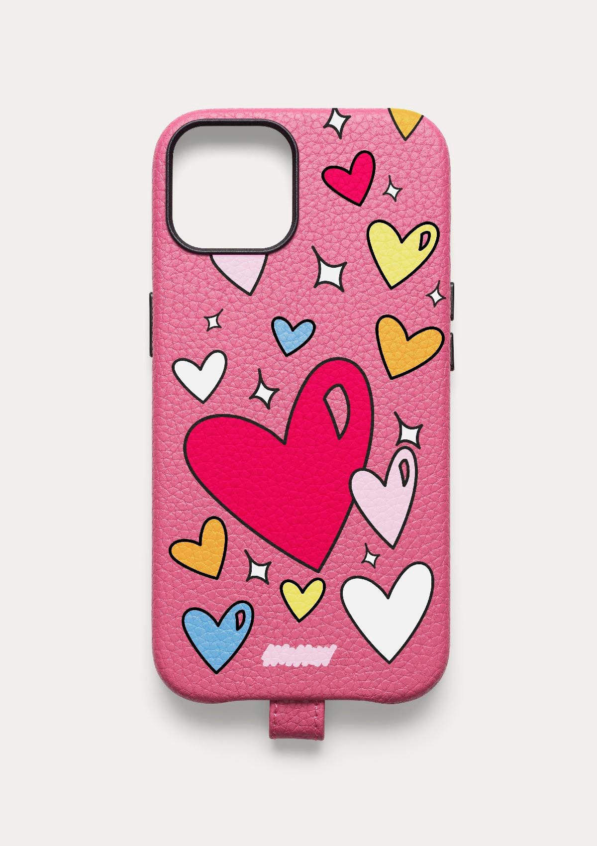 Retro di una cover Untags per iPhone 13 mini in colore rosa, collezione Funny Things