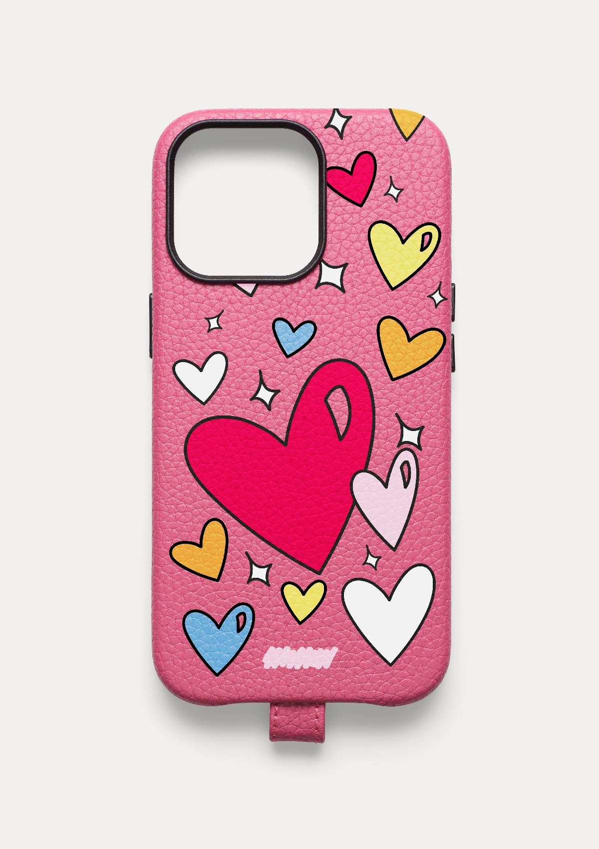 Retro di una cover Untags per iPhone 13 Pro in colore rosa, collezione Funny Things