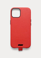 Retro di una cover Untags per iPhone 13 mini in colore rossa, collezione Palette