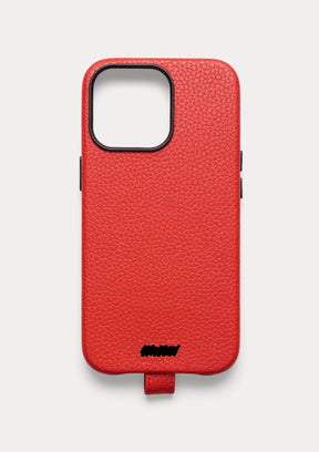 Retro di una cover Untags per iPhone 13 Pro in colore rosso, collezione Palette