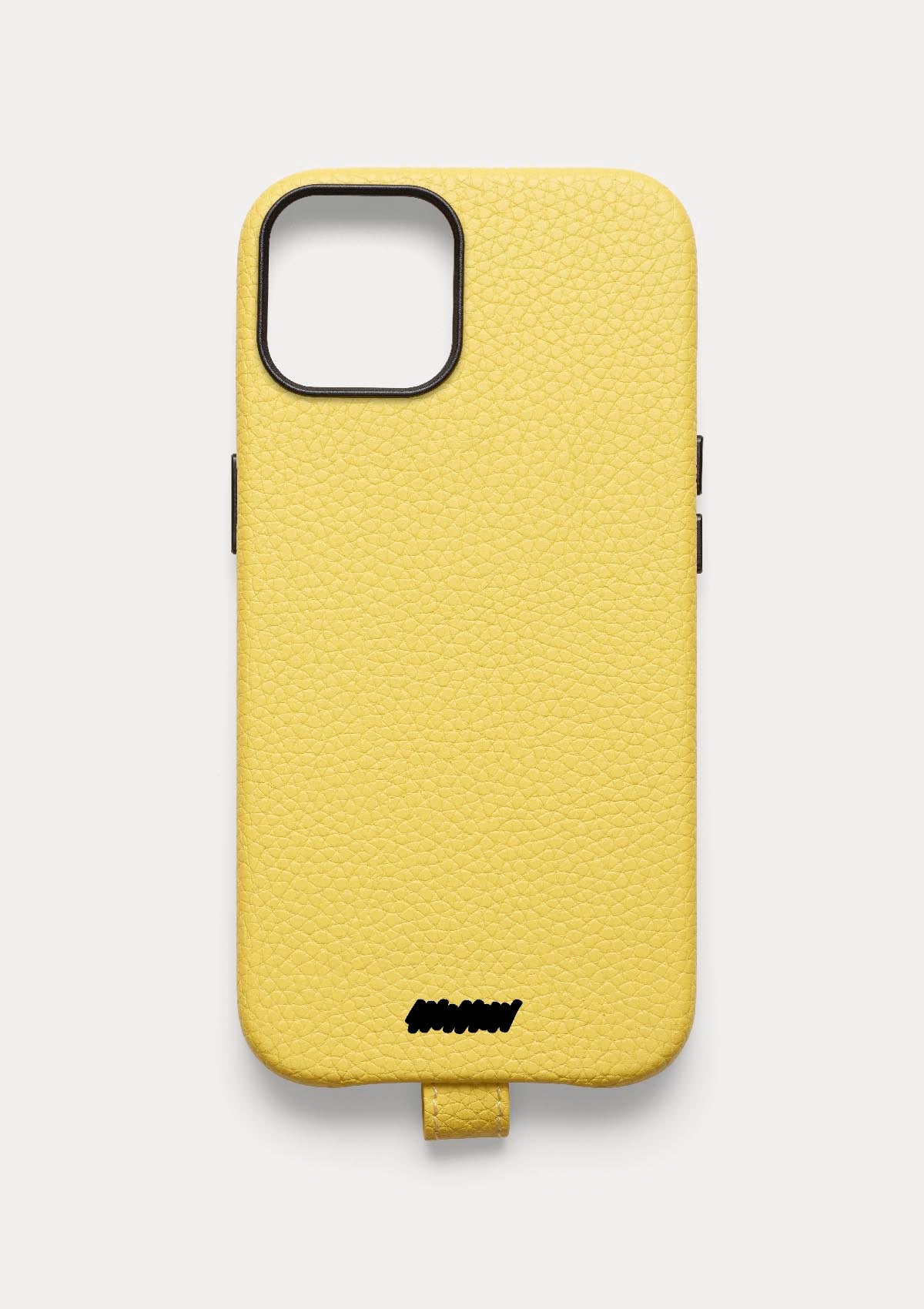 Retro di una cover Untags per iPhone 13 in colore giallo, collezione Palette