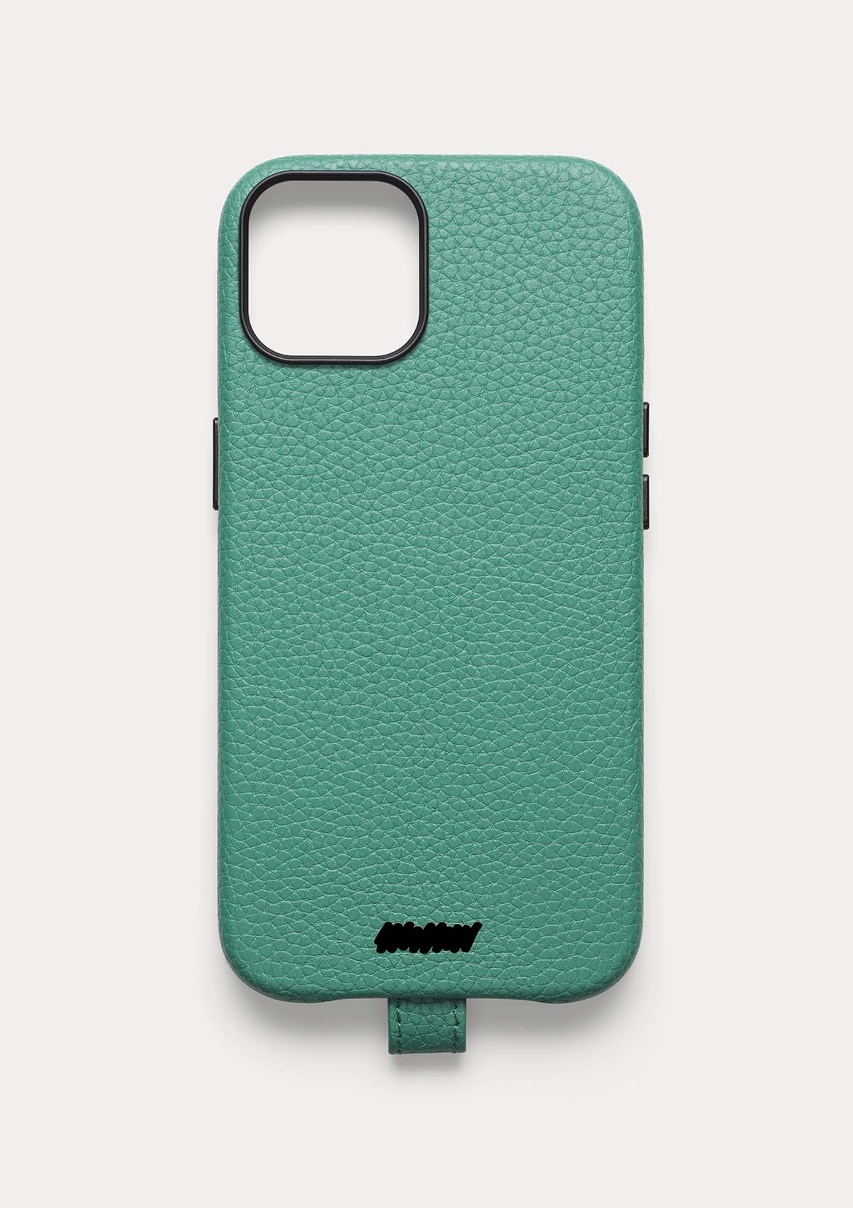 Retro di una cover Untags per iPhone 14 in colore verde, collezione Palette