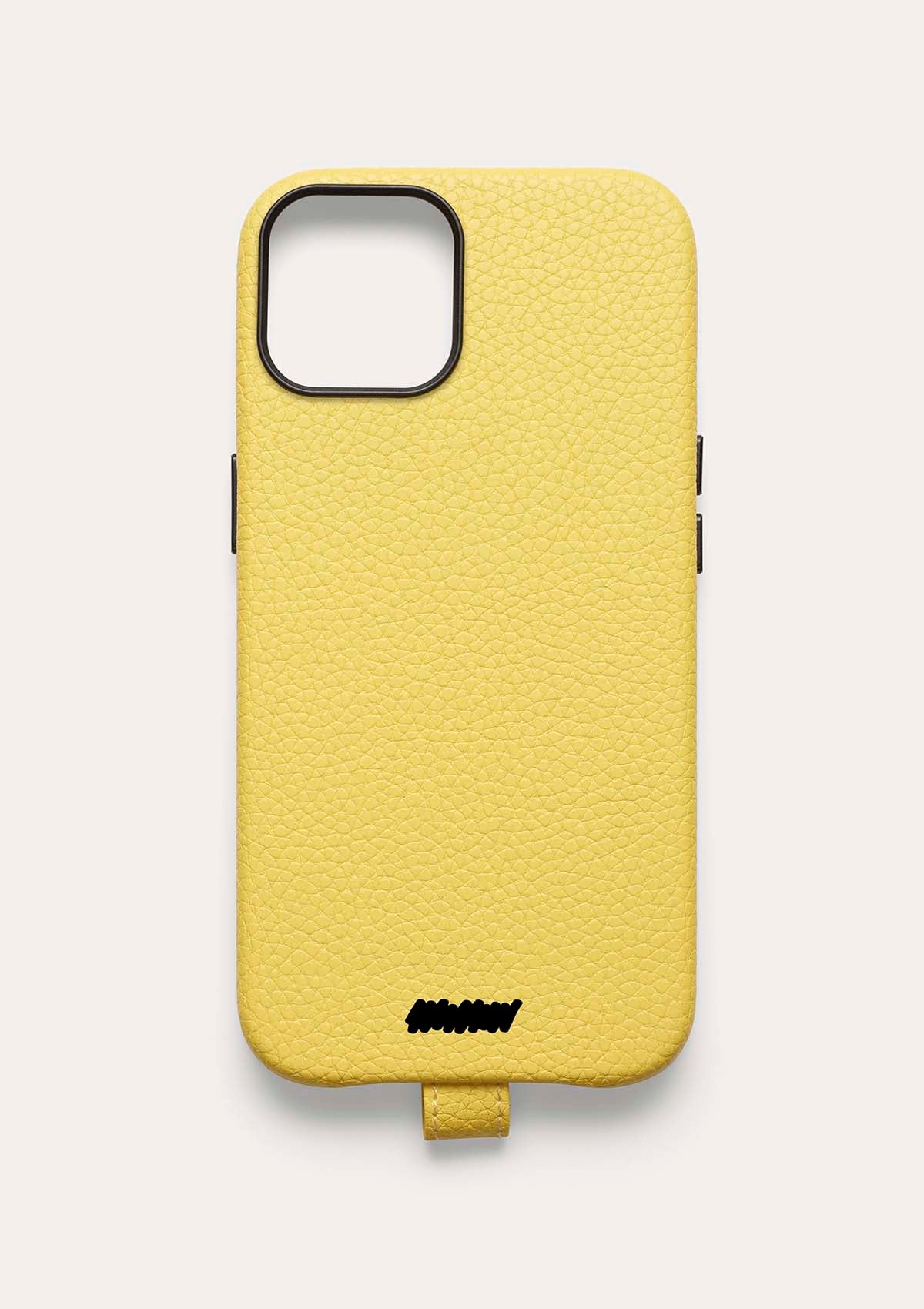 Retro di una cover Untags per iPhone 14 Plus in colore giallo, collezione Palette 