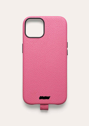 Retro di una cover Untags per iPhone 14 in colore rosa, collezione Palette