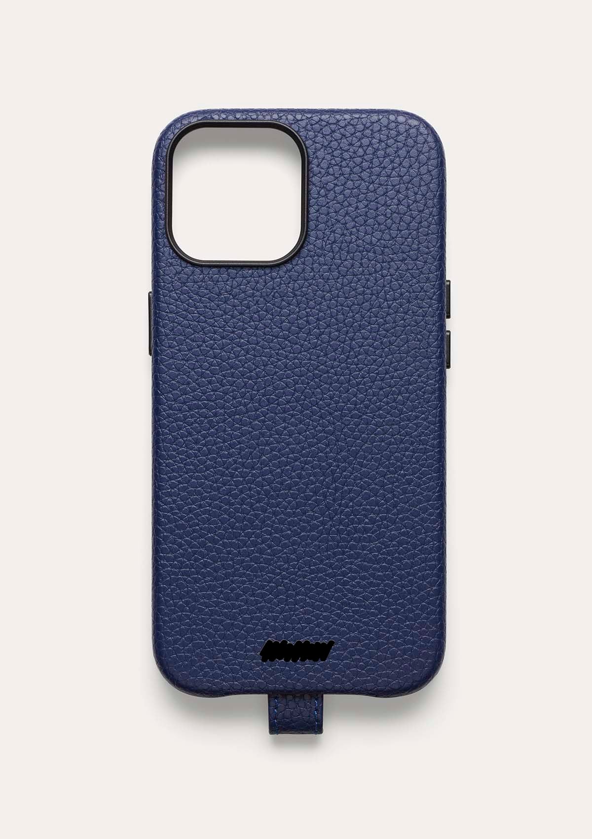 Retro di una cover Untags per iPhone 14 Pro Max in colore blu, collezione Palette