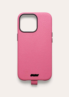 Retro di una cover Untags per iPhone 14 Pro in colore rosa, collezione Palette
