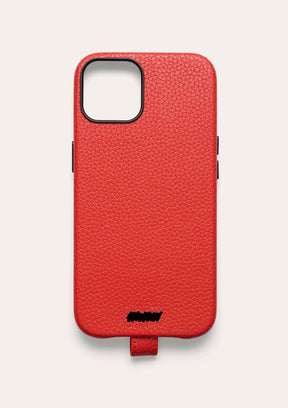 Retro di una cover Untags per iPhone 14 in colore rosso, collezione Palette