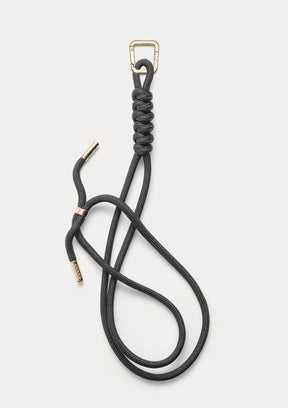 Necklace Phone Strap Untags, tracolla in corda intrecciata per iPhone di colore nero