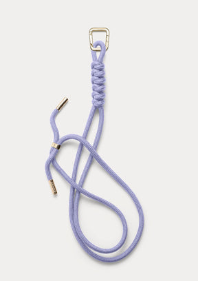 Necklace Phone Strap Untags, tracolla in corda intrecciata per iPhone di colore lilla