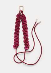 Phone Necklaces Scoubidou bordeaux e rosa universale con moschettone in oro Untags