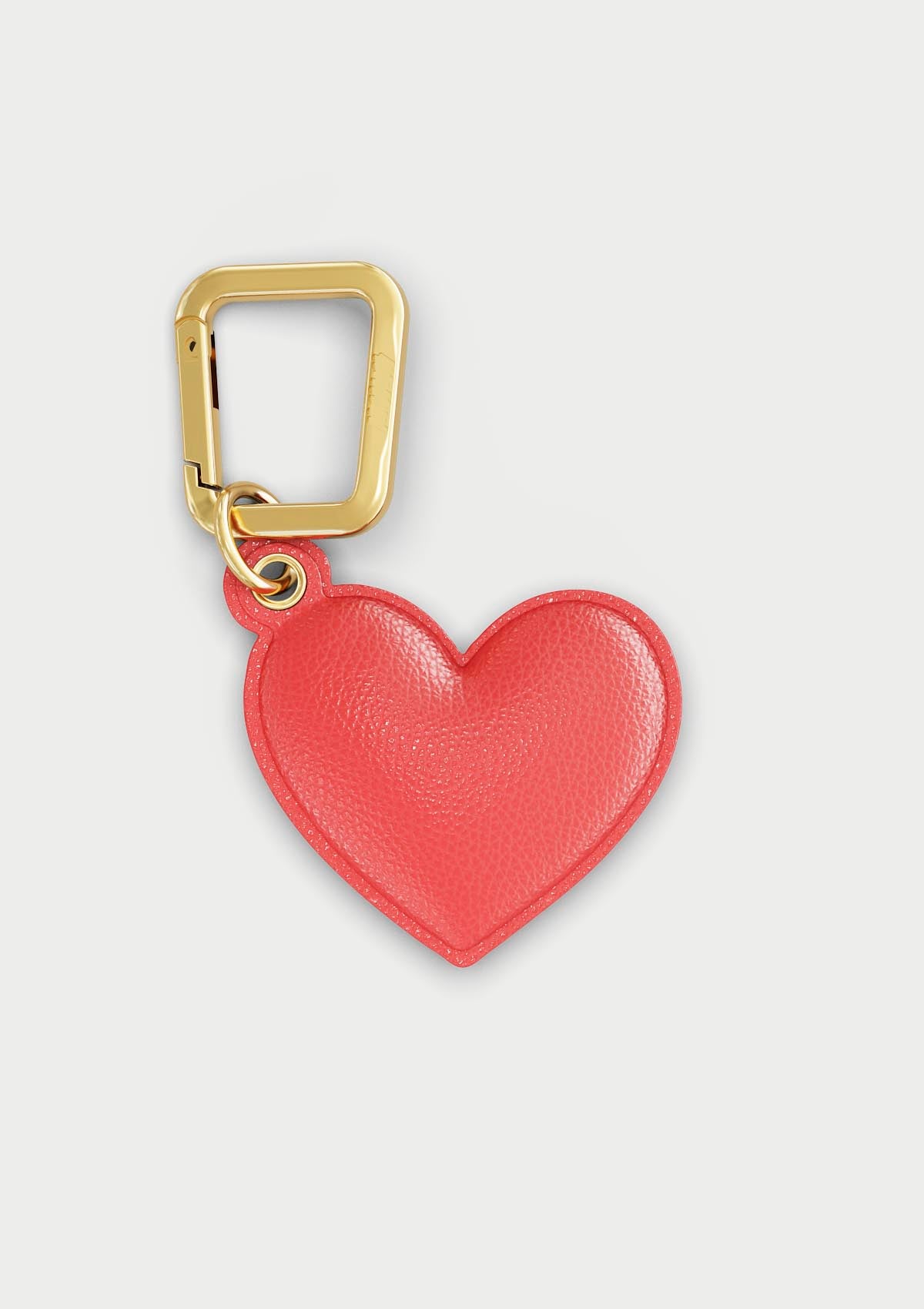 Charm Untags per iPhone a forma di cuore, effetto pelle in colore rosso, con moschettone per attaccare l’accessorio alla cover